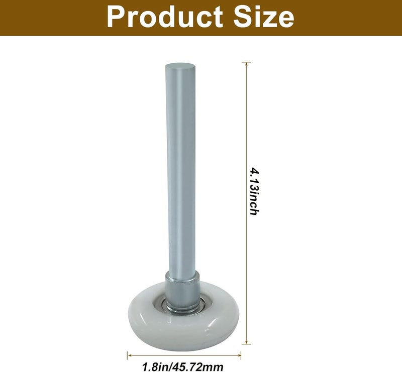 OSVJE 2 Pcs 1.8" Nylon Garage Roller 4" Stem,Quiet Garage Wheels for Smooth and Durable Garage Track Replacement, High Load Capacity. - Image 2